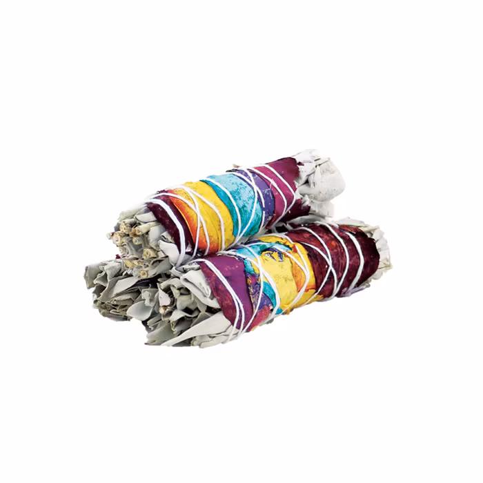 Salvia chakra smudgestick med rosenblad