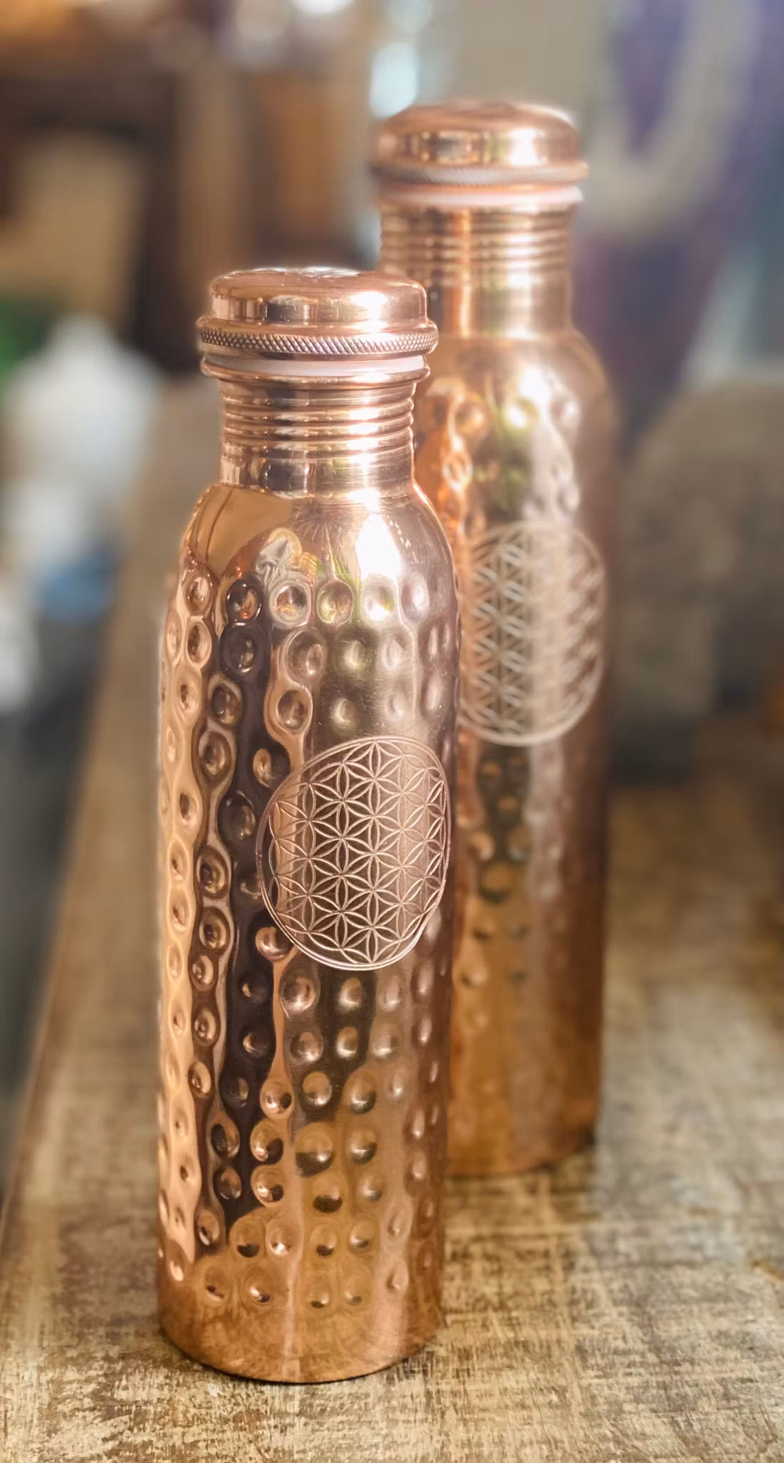 Kopparflaska med livets blomma 900ml