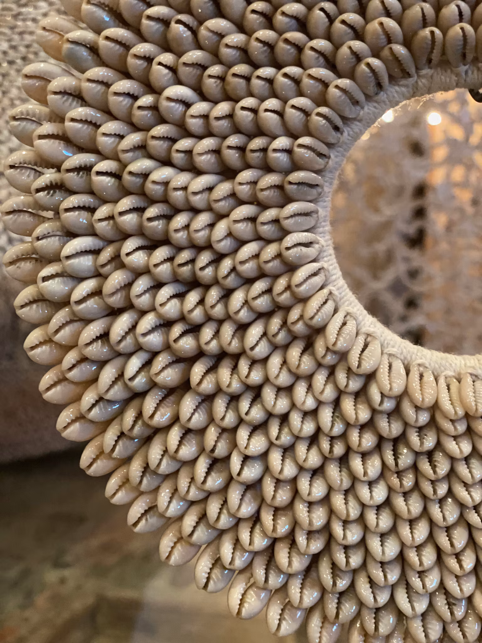 Liten, rund deco med cowry snäckor