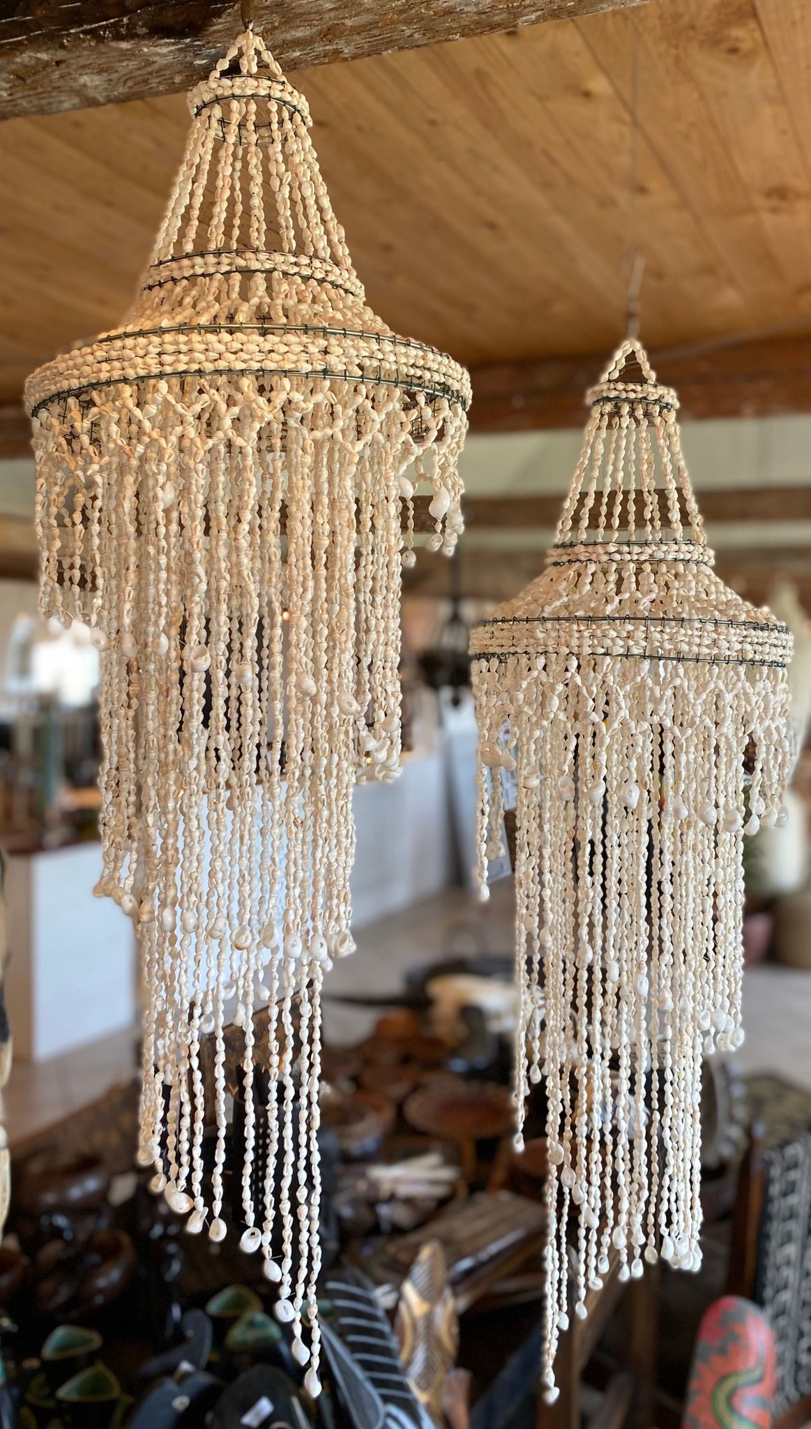Stor spiral lampskärm med snäckor