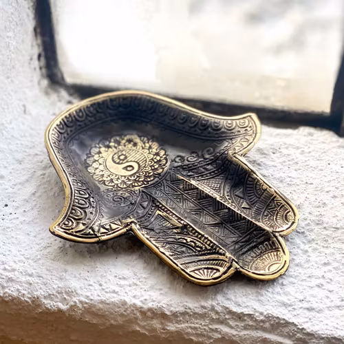 Fat av brons hamsa hand