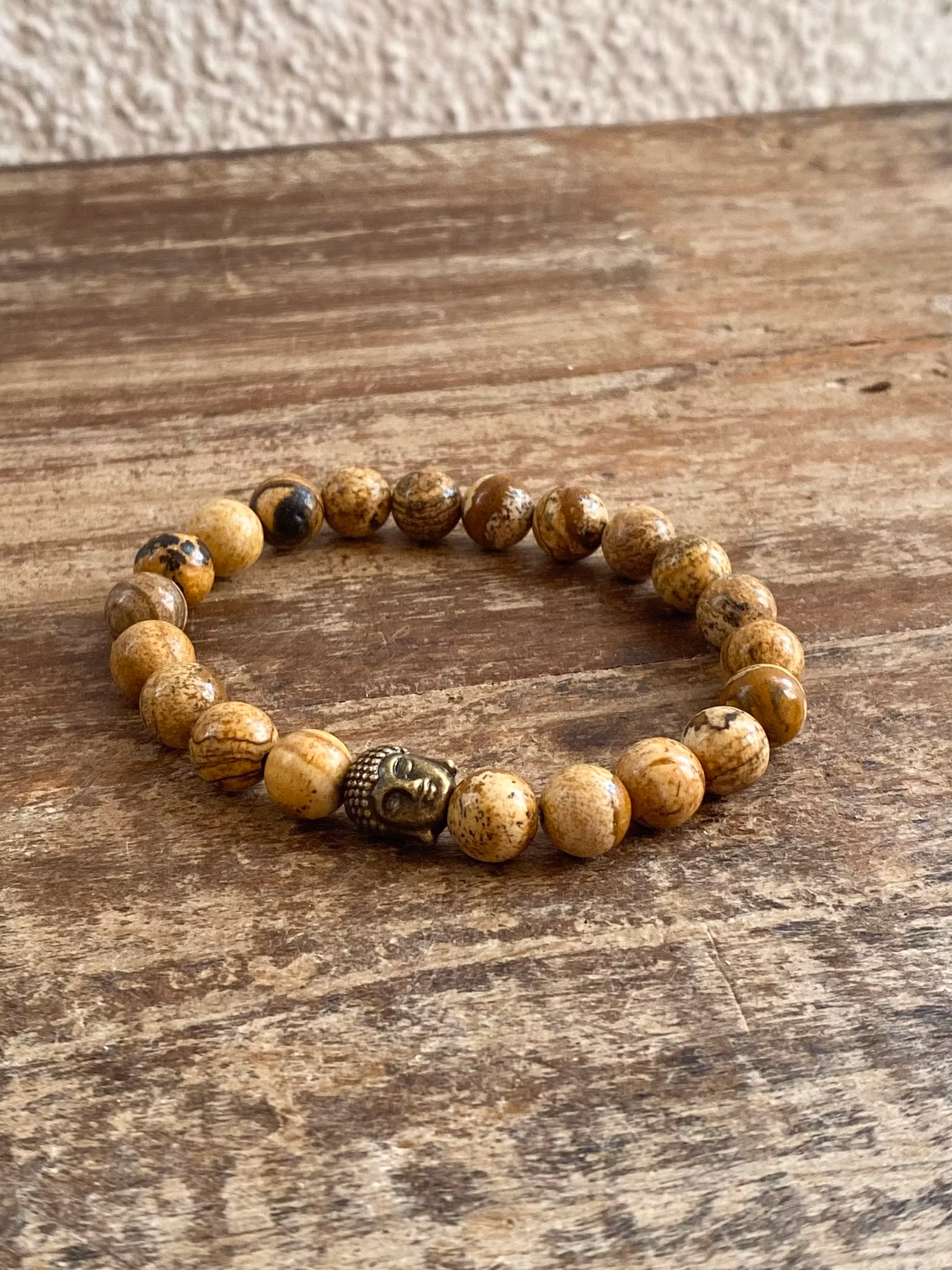 Armband Buddha och landskaps jaspis