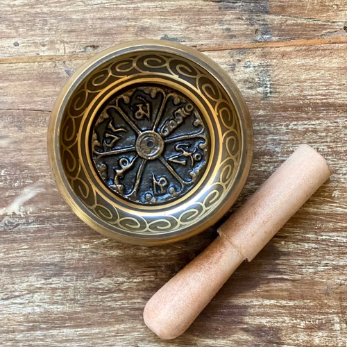 Mini sjungade skål sanskrit