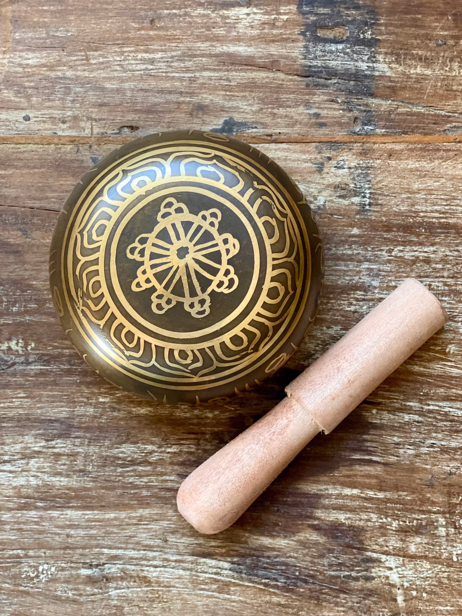 Mini sjungade skål sanskrit