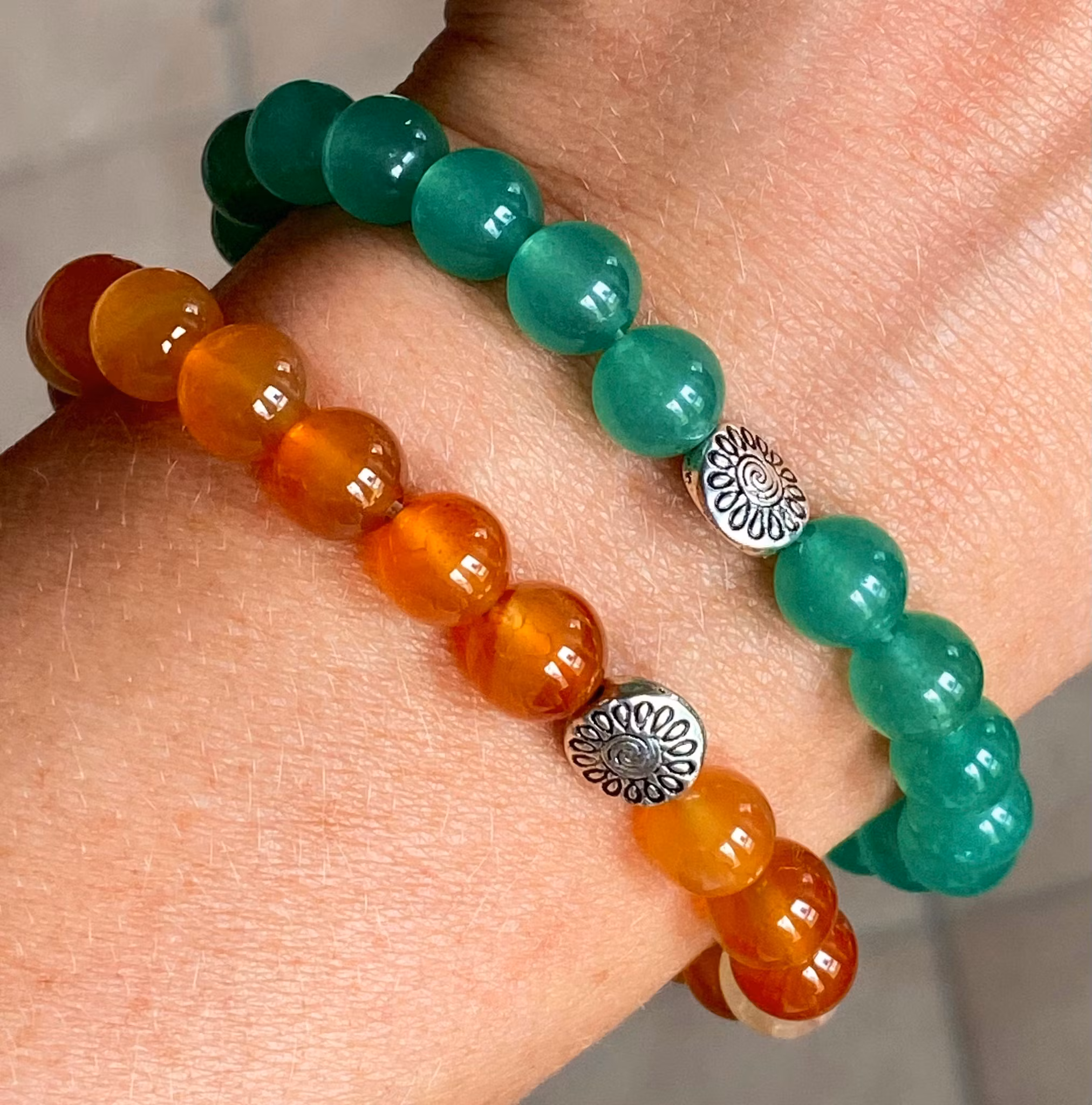 Armband grön aventurin