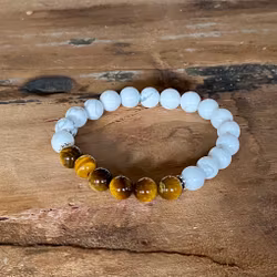 Armband howlit och tigeröga
