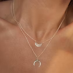 Halsband "halvmåne" i silver 925