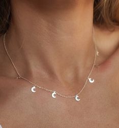 Halsband "små månar" i silver 925