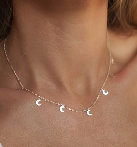 Halsband "små månar" i silver 925