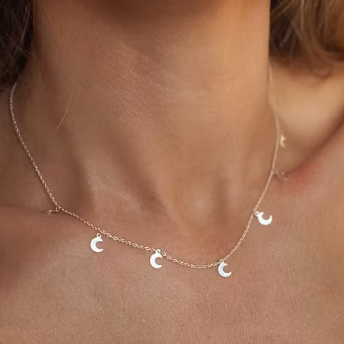 Halsband "små månar" i silver 925