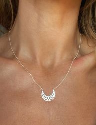 Halsband "stor halvmåne" i silver 925