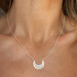 Halsband "stor halvmåne" i silver 925