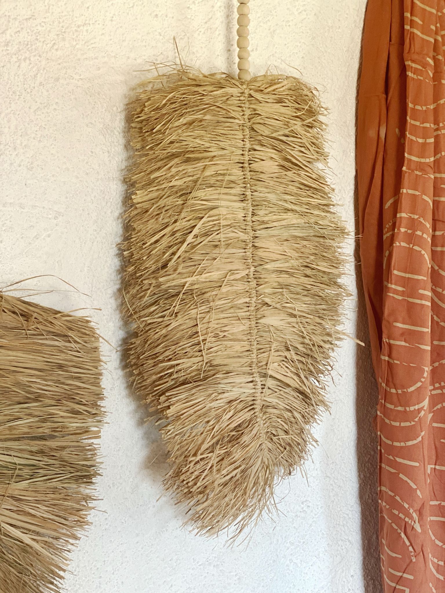 Löv i raffia deco 55cm