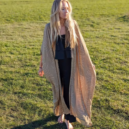 Moonphase kaftan sand