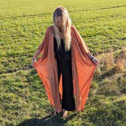 Moonphase kaftan terracotta
