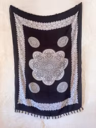 Sarong patma svart/vit