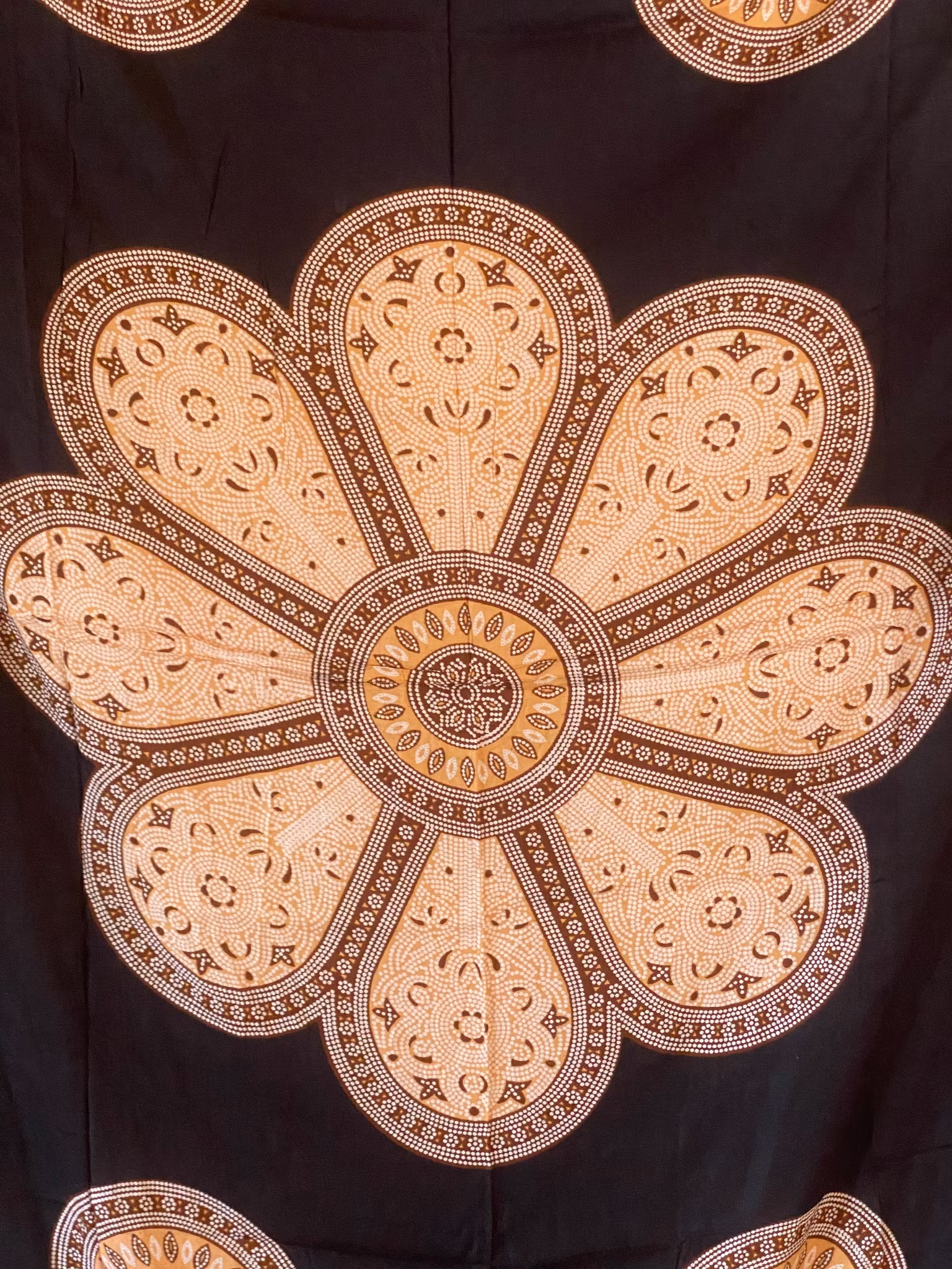 Sarong patma svart/brun
