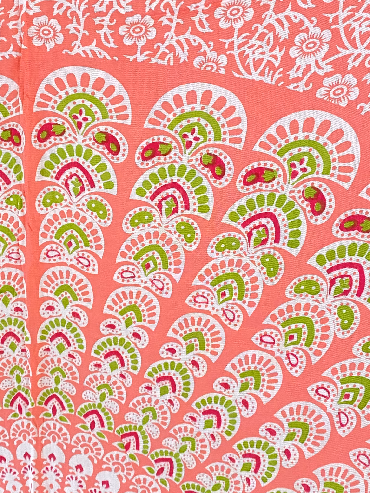 Sarong mandala rosa/vit/grön