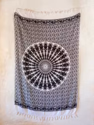 Sarong mandala svart/vit