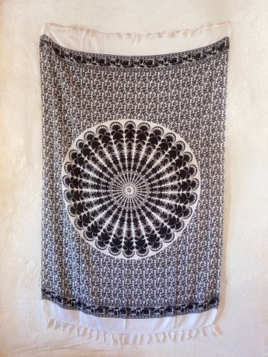 Sarong mandala svart/vit