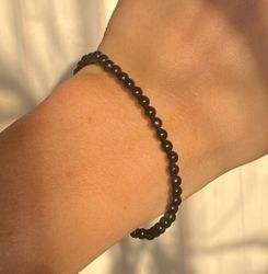 Armband onyx 4mm pärlor
