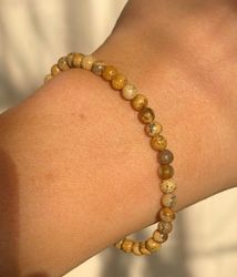 Armband landskapsjaspis 4mm pärlor