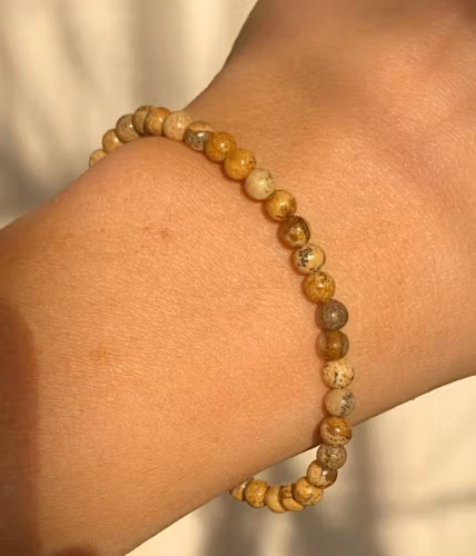 Armband landskapsjaspis 4mm pärlor