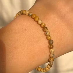 Armband landskapsjaspis 4mm pärlor