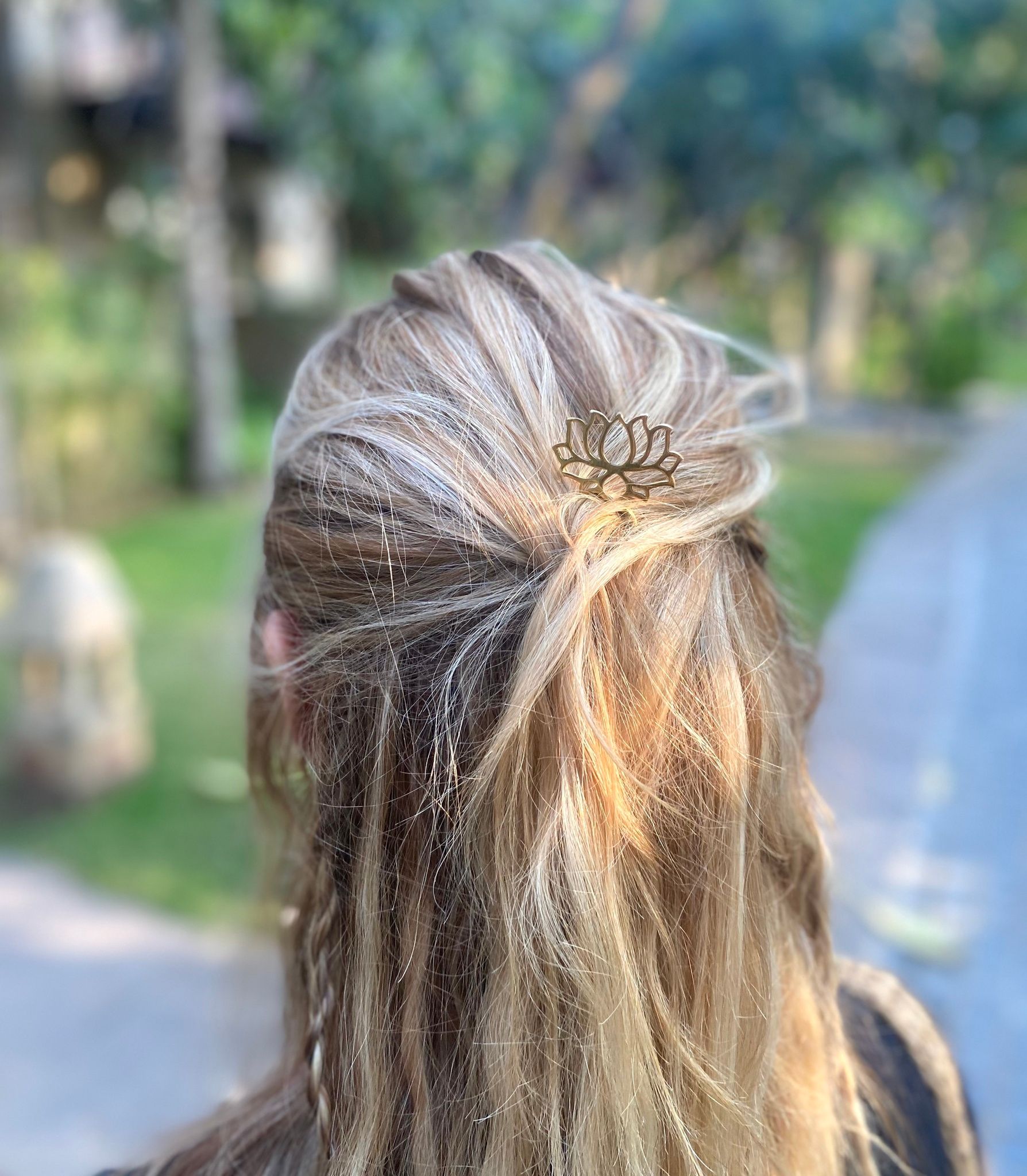 Hårnål guld lotus