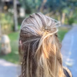 Hårnål guld lotus