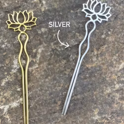 Hårnål silver lotus