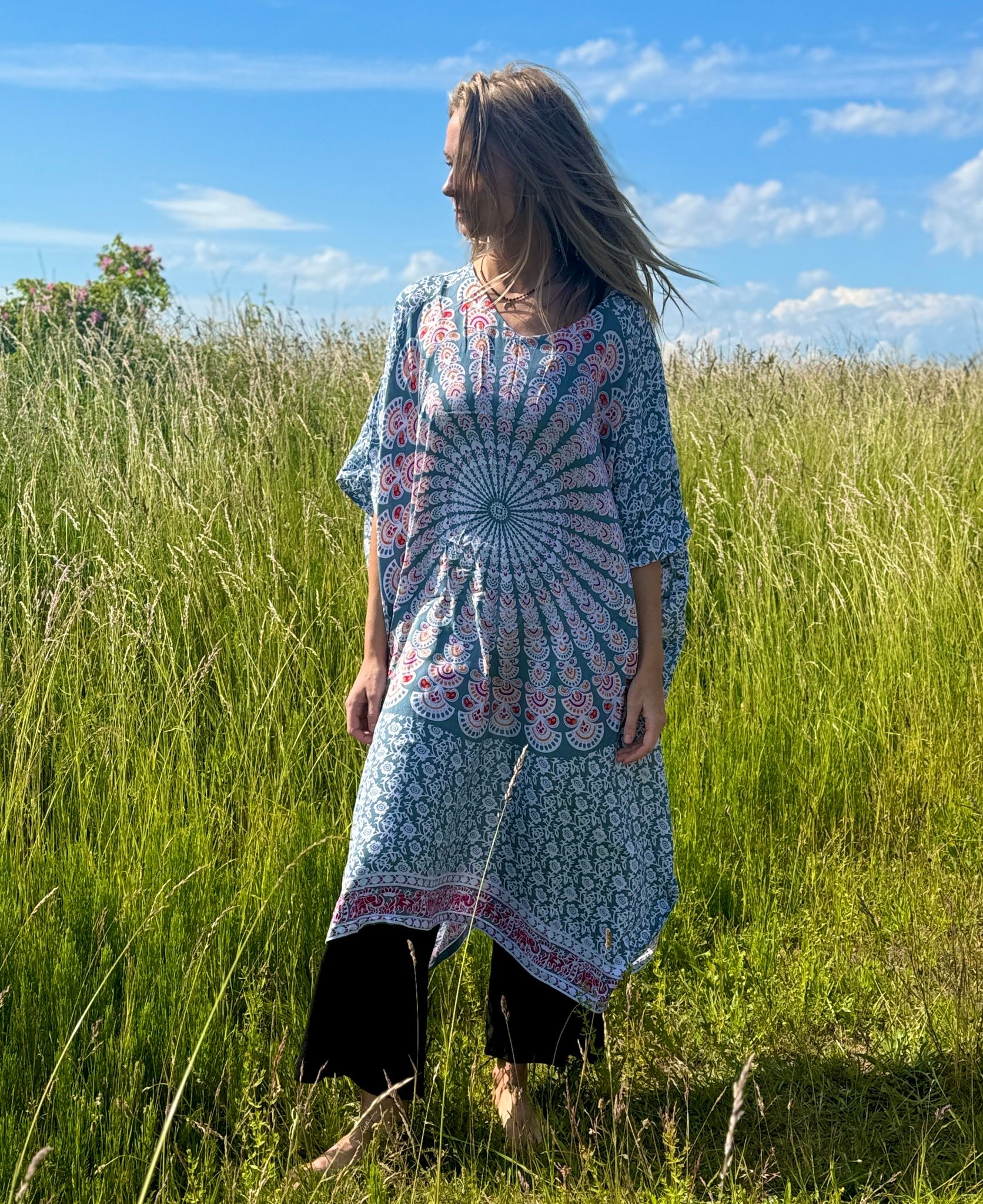 Topp mandala grå