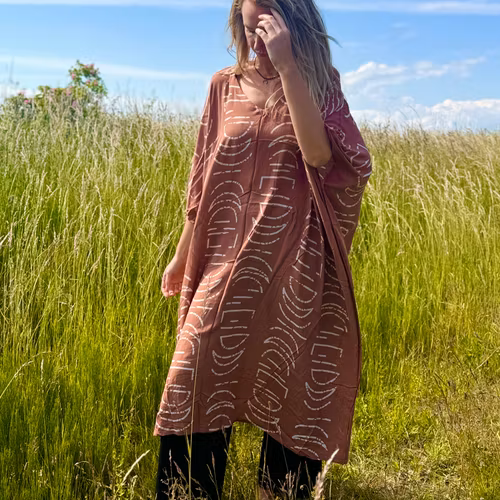 Lång topp moonhase terracotta