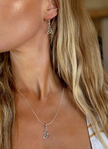 Halsband örhänge "Mamma ♡ barn" i silver 925