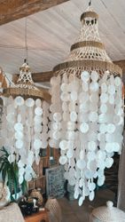 Snäcklampa Capiz från Bali 40/120cm