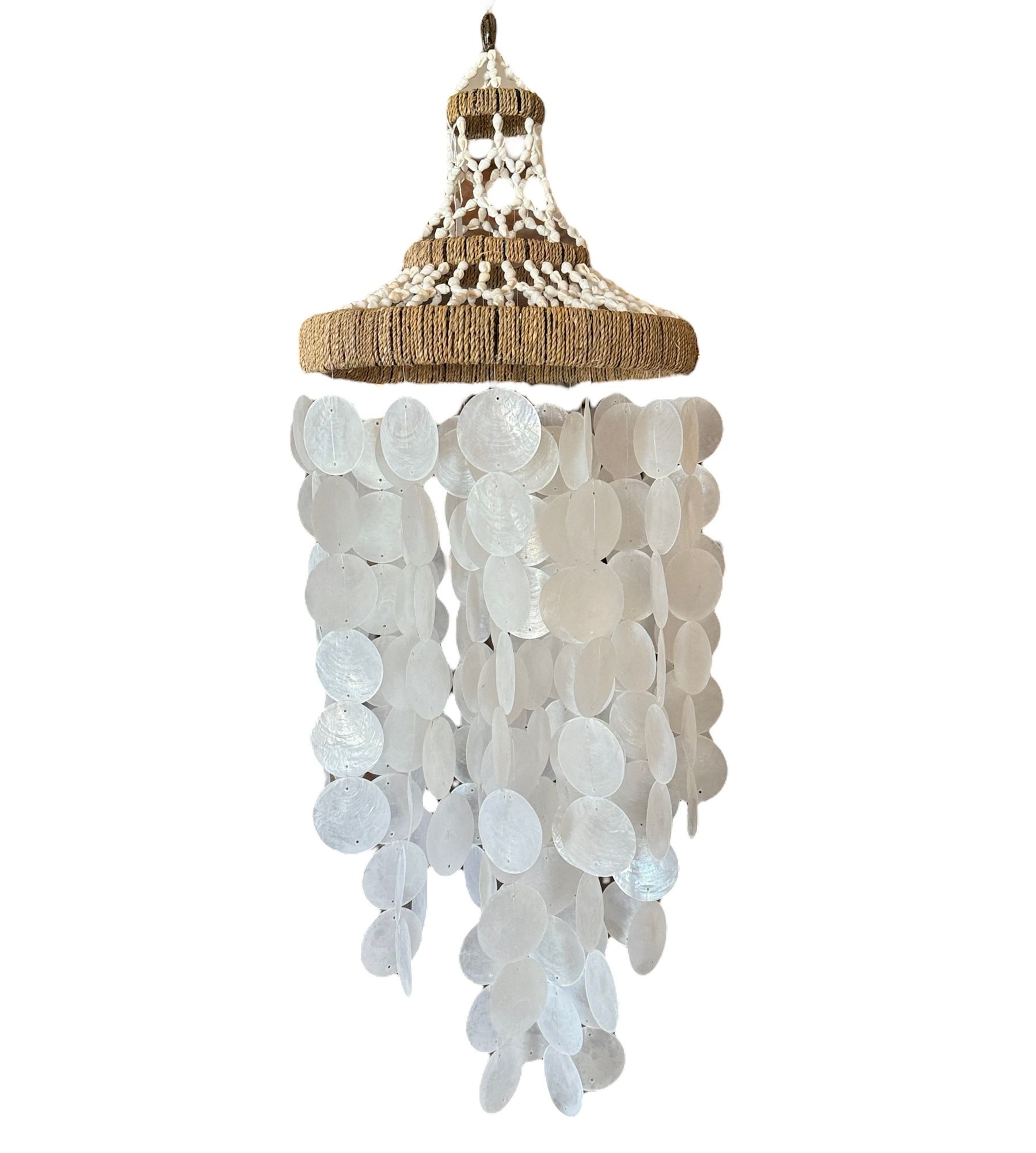 Snäcklampa Capiz från Bali 30/80cm