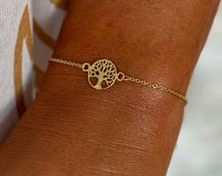 Armband guldpläterad ”livets träd" i silver 925