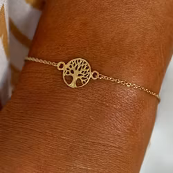 Armband guldpläterad ”livets träd" i silver 925