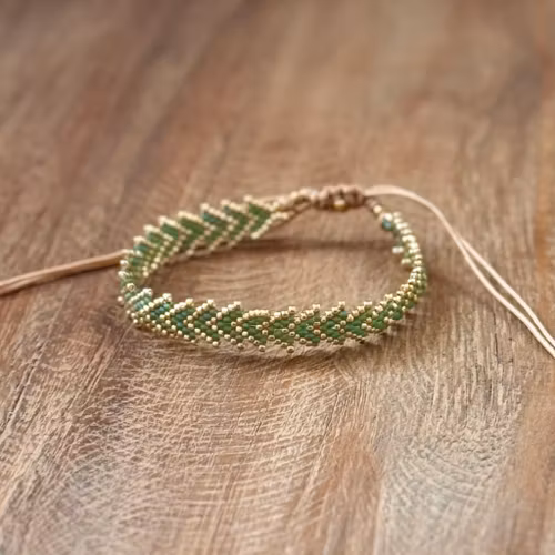Armband phyton grön