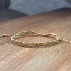 Armband guld/grön