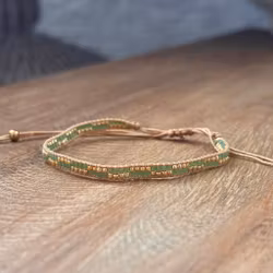 Armband guld/grön