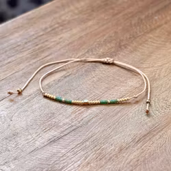 Armband guld/grön