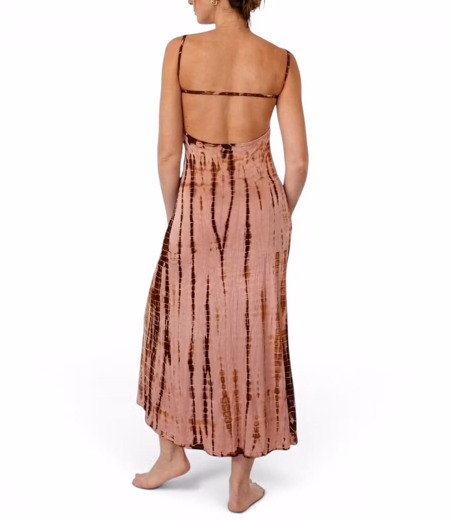 Klänning tiedye peach