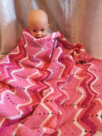 Ljuvlig rosa babyfilt