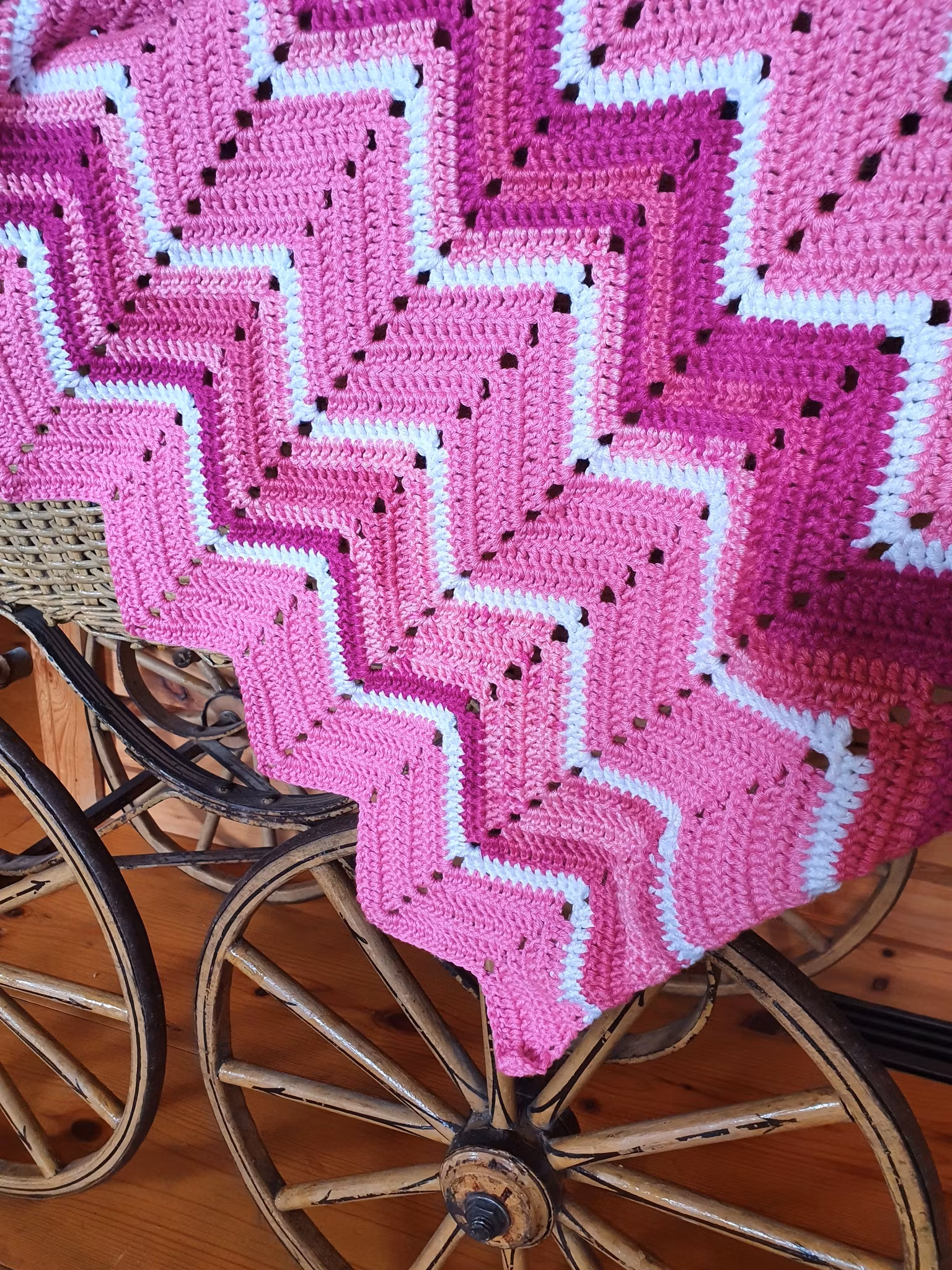 Ljuvlig rosa babyfilt