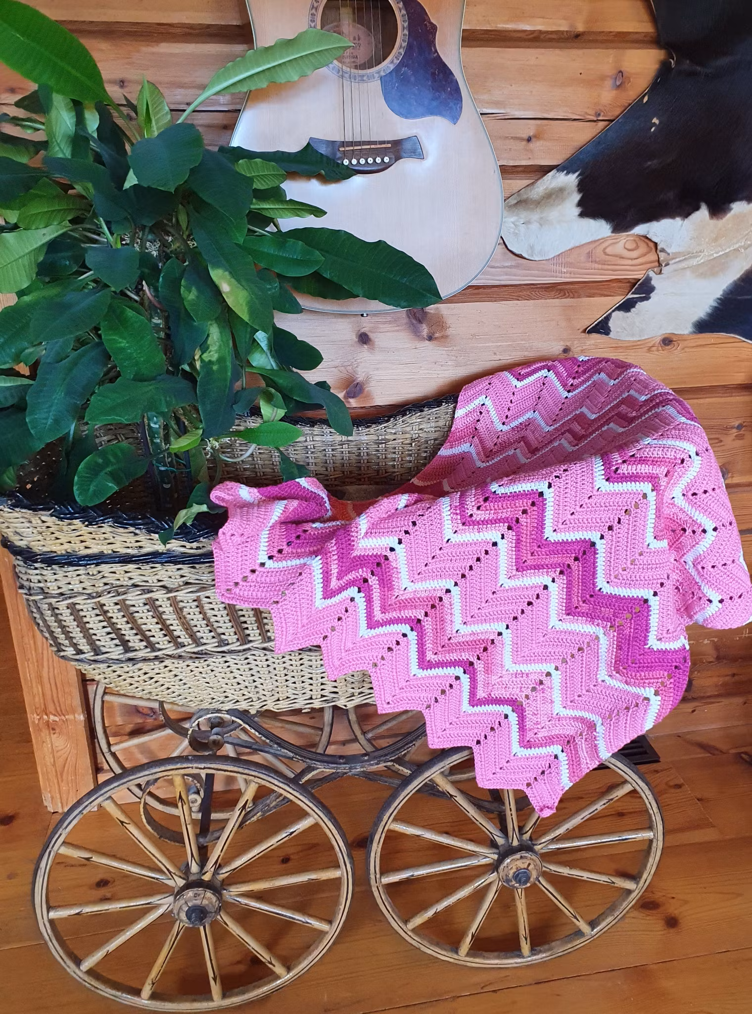 Ljuvlig rosa babyfilt