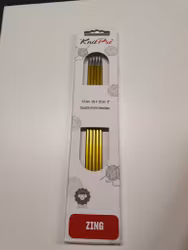 Strumpstickor Knit Pro Zing 3,5 mm, 20 cm