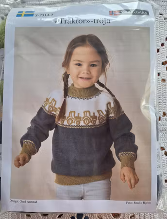 Traktor-tröja - garnkit med mönster