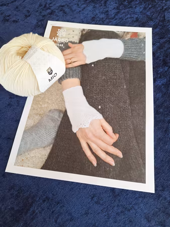 Pulsvärmare med uddar - garnkit naturvit