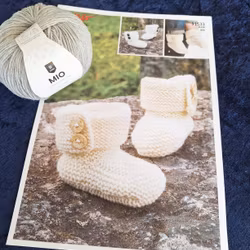 Babyboots ljusgrå - garnkit